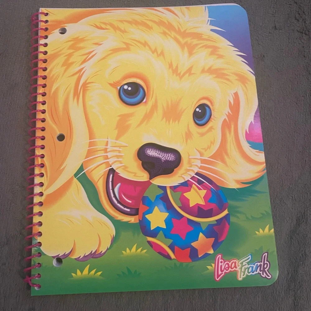 3/$20 Lisa Frank spiral notebook Casey yellow dog unused - Picture 1 of 3